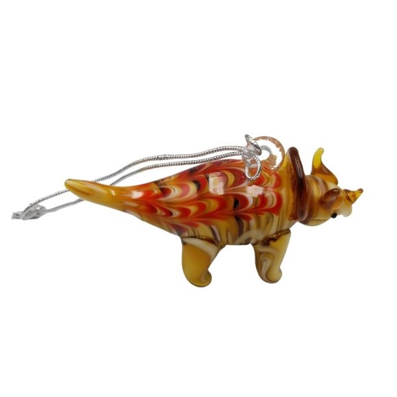 Triceratops Dinosaur Dynasty Gallery Glass lampwork Glassdelights Figurine - Picture 6 of 11